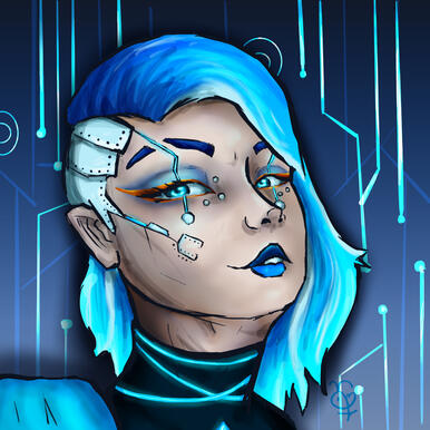Art of the Cyberpunk Character of a friend